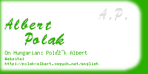 albert polak business card